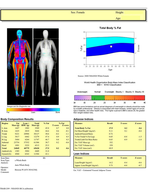 Body Fat Composition and Total Lean Body Mass