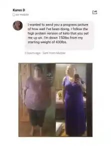 Karen D down 150 pounds