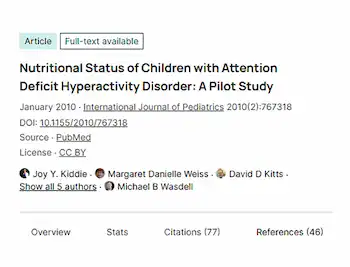 Nutritional Status of Children with Attention Deficit Hyperactivity Disorder - Joy (Erdile) Kiddie, MSc RD