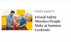 Eating well - 4 Food Safety Mistakes People Make at Summer Cookouts - by Isabel Vasquez Larson, RD, LDN | expert subject matter by Joy Erdile, MSc, RD